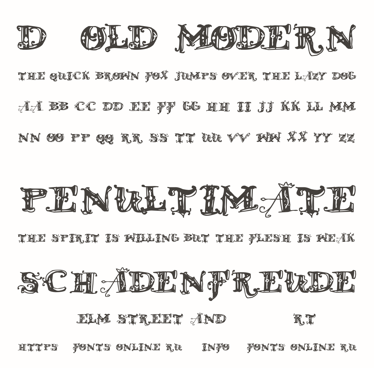 D_OLD MODERN Free Font Download